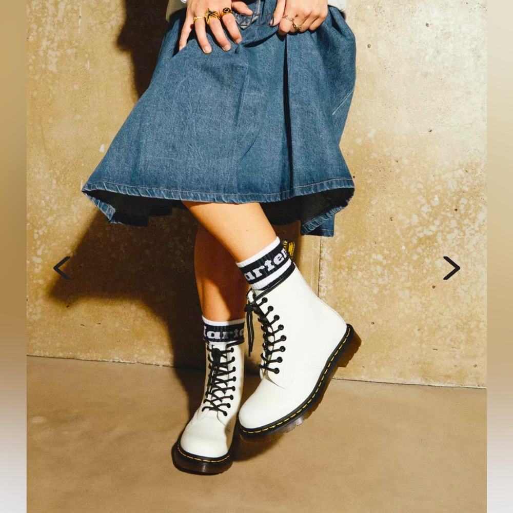 Dr. Martens White Lace Boot